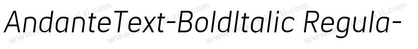 AndanteText-BoldItalic Regula字体转换